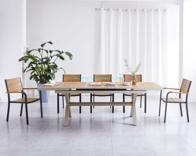 Fashionable X Legs Home Furniture Rectangle Table Extendable Table Top High Aluminum Garden Table
