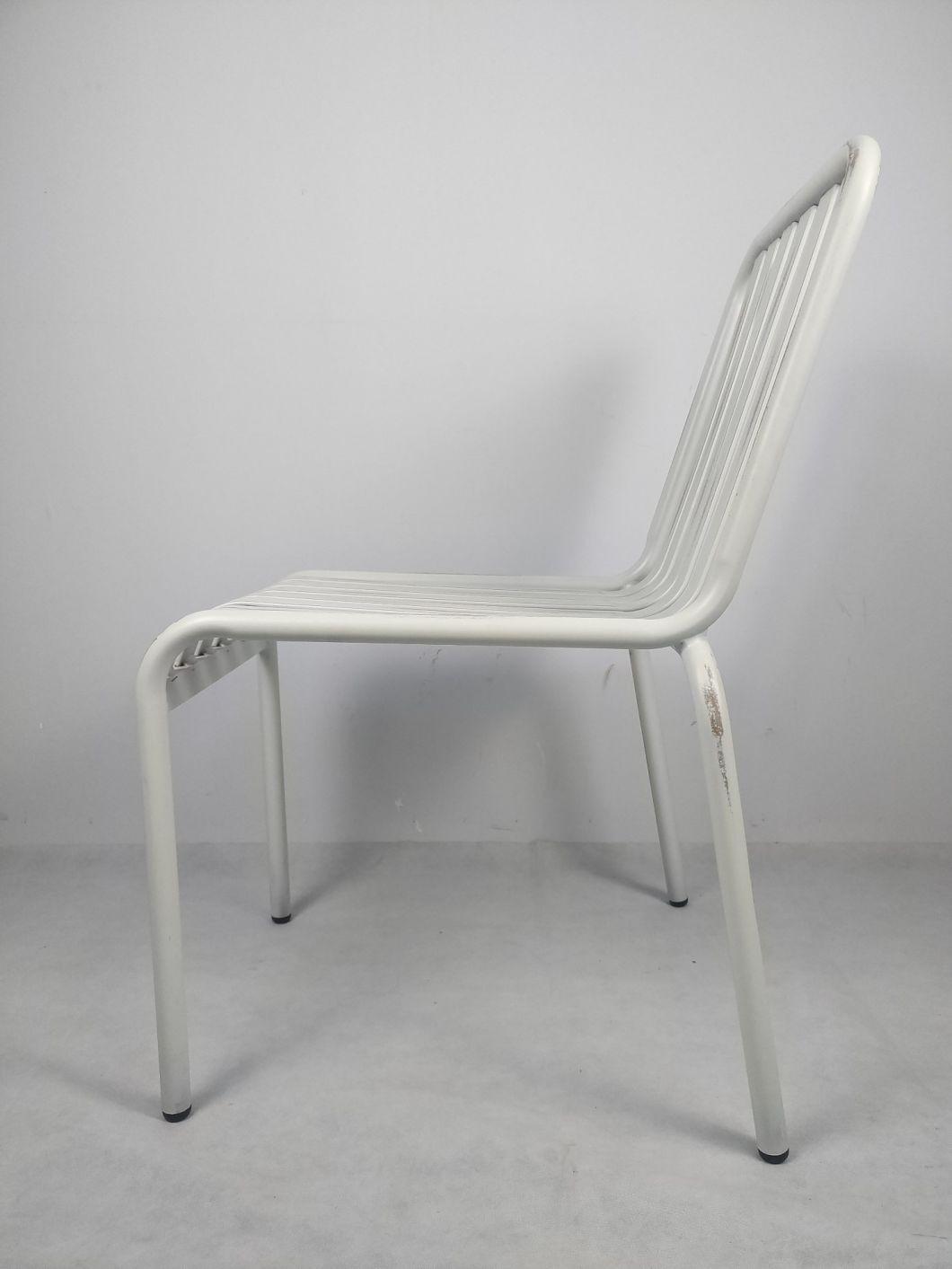 Outdoor Customized Furniture French Bistro Restaurant Rattan Cafe Patio Armless Chair