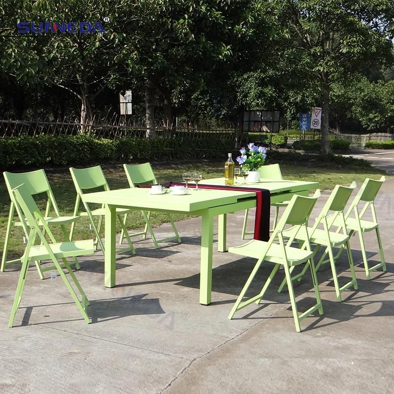 Leisure Foldable Restaurant Hotel Aluminum Garden Outdoor Dining Chair