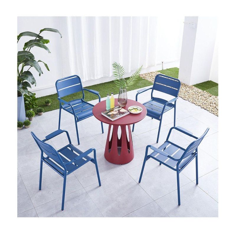 Wholesale Stackable Aluminum Park Garden Public Leisure Chair