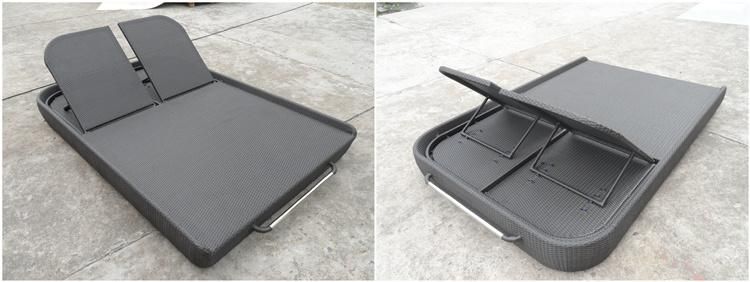 Customize Modern Darwin Beach Bed Sun Lounger Cheap Rattan Daybed