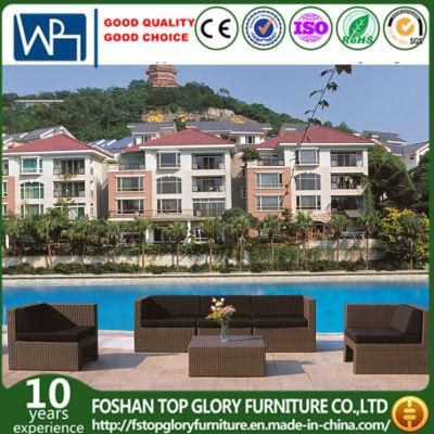 Hotel Outdoor Furniture Holiday Village Rattan Aluminium Sofa Set (TG-JW09)