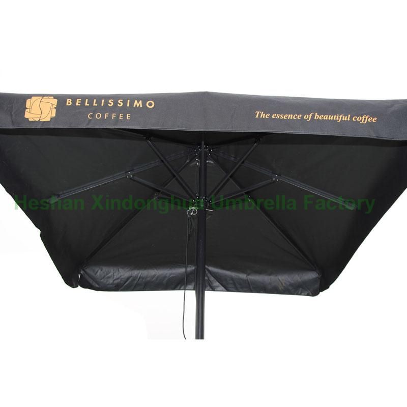 2mx2m Black Aluminium Patio Garden Umbrella for Australia Market (PU-2020A)