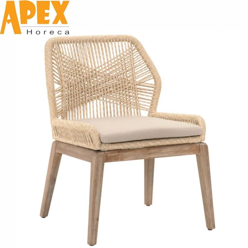 Outdoor Furniture Patio Handwoven Aluminum Rope Chair High Quality Wholesale