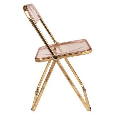 Modern Fashion Transparent Clear Acrylic PC Plastic Folding Chair