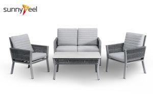 Rope Weave Aluminum Garden Furniture Sofa Set