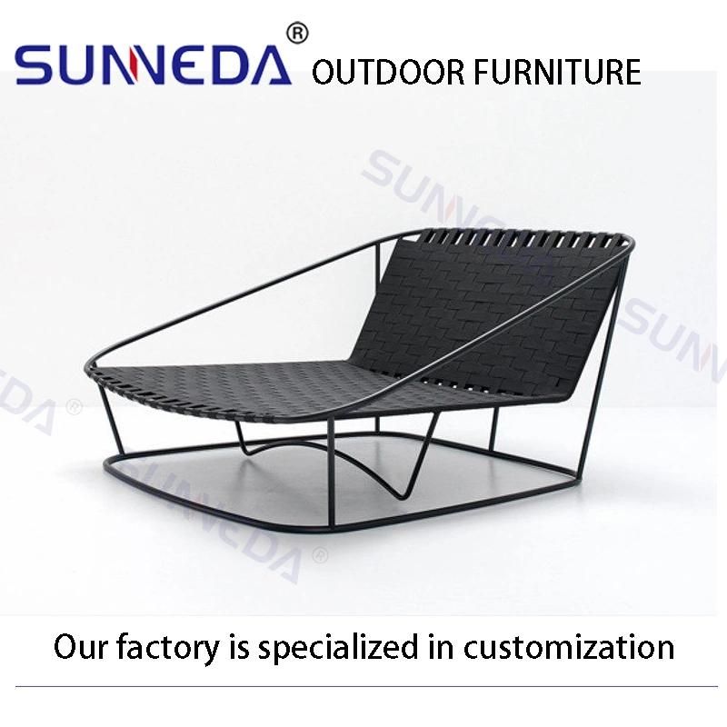 Patio Hotel Home Balcony Outdoor Presentable Aluminum Frame Chaise Sofa
