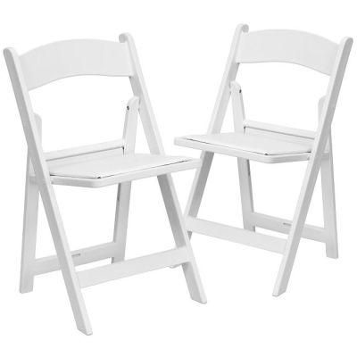 White Wimbledon Lightweight Resin Folding Chair for Outdoor Indoor Weddings