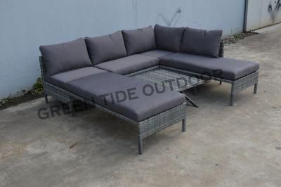 Garden Patio Outdoor Furniture Multi-Function Rattan Lounge Sofa Set 3PCS