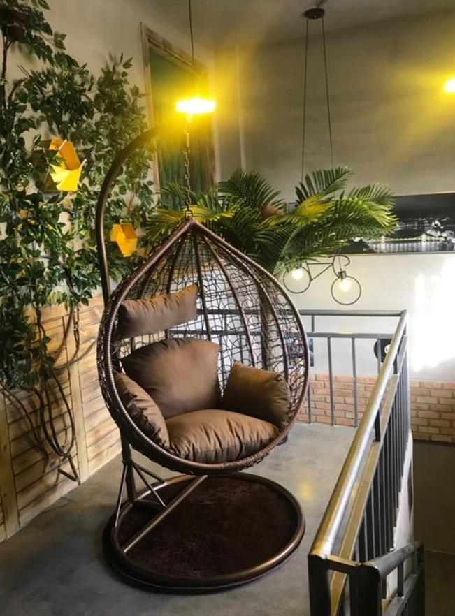 Wholesale Rattan Wicker Egg Outdoor Garden Hanging Patio Swing Chair