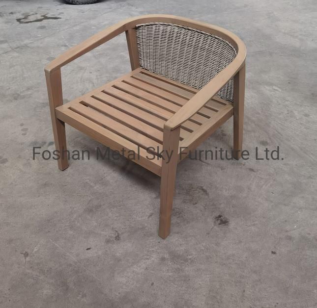 Outdoor Rope Garden Hotel Villa Patio Restaurant Teak Rattan Sofa