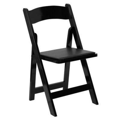 Black Finish Frame Seat and Back Folding Chair