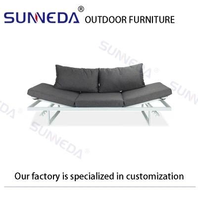 New Design High Quality Ins Style Aluminium Garden Sofa Bed Luxury Aluminium Garden Sofas