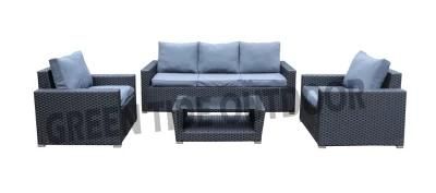 Classic Outdoor Garden Rattan Furniture Wicker Woven Sofa Set 4PCS for Hotel Home