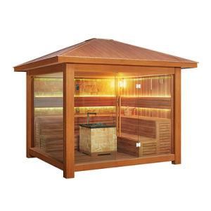 Mexda Large Outdoor Red Cedar Aluminum Sauna Room Gazebo Ws-1500lt
