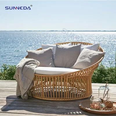 Leisure Patio Rattan Sofa Set Modern Outdoor Daybed Garden Furniture