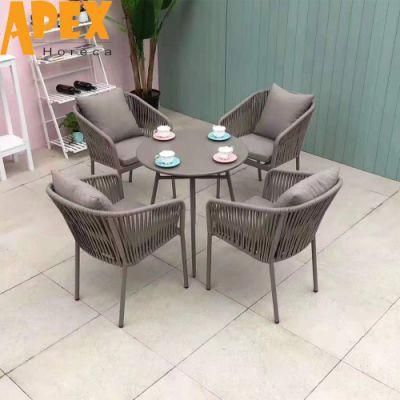 New Design Outdoor Restaurant Bistro Waterproof Aluminum Furniture Set Wholesale