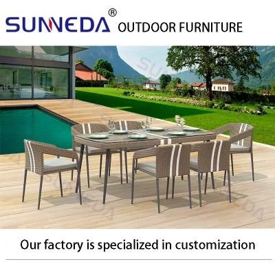 Modern Garden Aluminium Furniture Dining Table Chair Outdoor