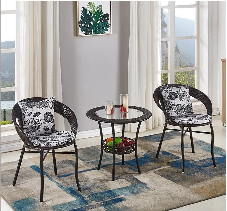 Factory Outdoor New Design Dining Stackable Swing Rattan Chair