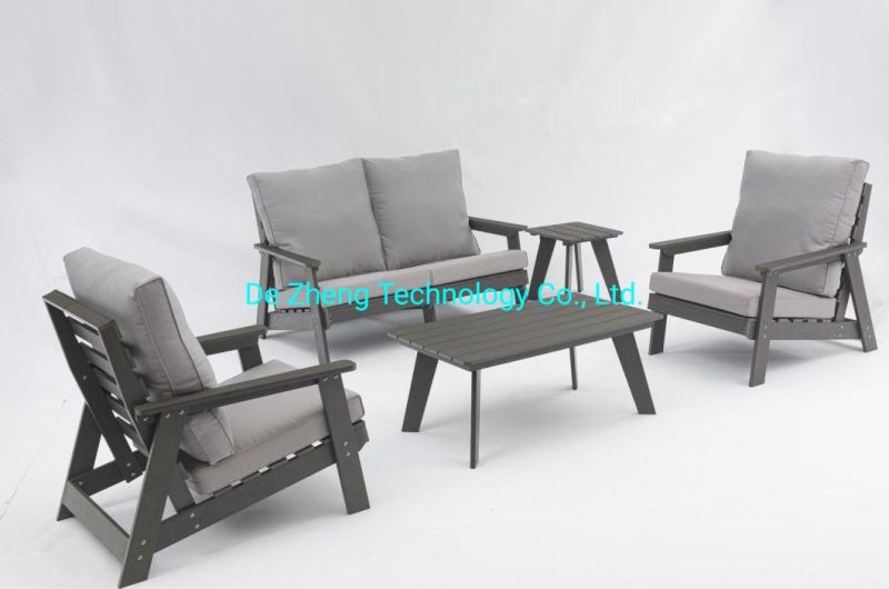 All Weather Resistance Patio HIPS Waterproof Outdoor Garden Sofa Outdoor Wooden Garden Furniture