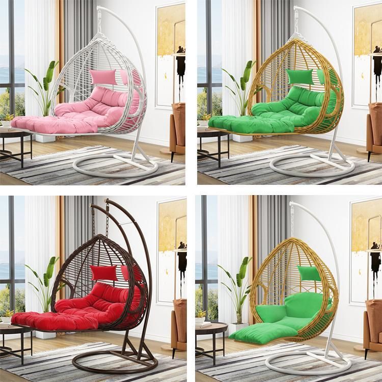 Modern Outdoor Patio Garden Hotel Swing Furniture Leisure Dining Room Lounge Rocking Plastic Rattan Metal Folding Restaurant Hanging Swing Chair