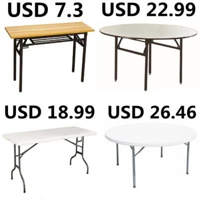 Outdoor PVC Plastic Party Camp Folding Rectangular Table Wedding Dining
