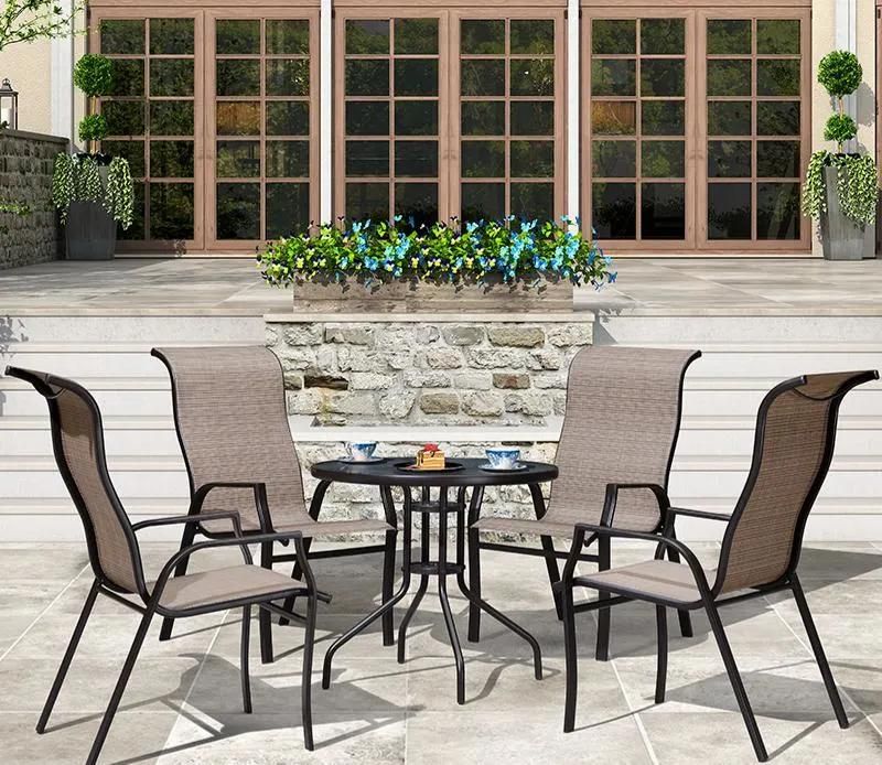 Outdoor Aluminum Frame Garden Extending Polywood & Textilene Dining Chair