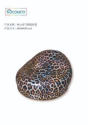 46in Inflatable Leopard Print Single Sofa
