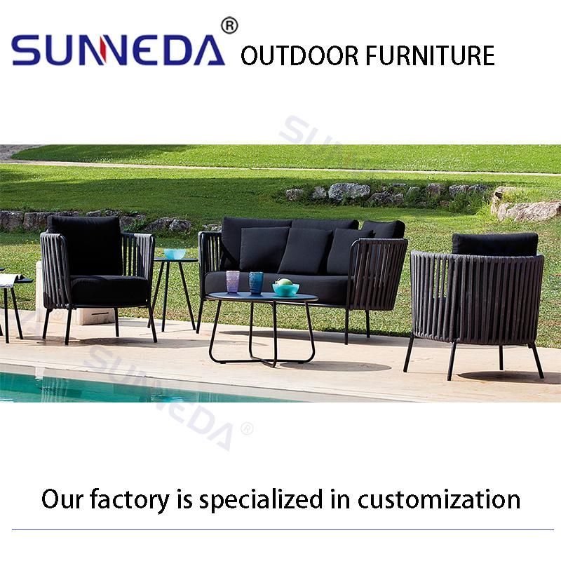 Rattan Woven Deluxe Outdoor Modern Leisure Garden Sofa Furnitures