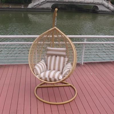 Leisure Ways Hanging Chair Rattan Outdoor Furniture Garden Swing Set