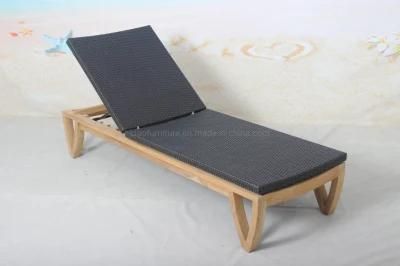 Modern Sun Pool Lounge Chairs with Ottoman Outdoor Garden Leisure Chaise Lounge