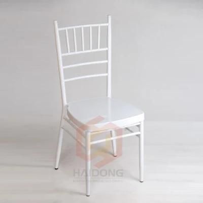 White Color Stackable Metal Chiavari Aluminium Wedding Tiffany Chairs