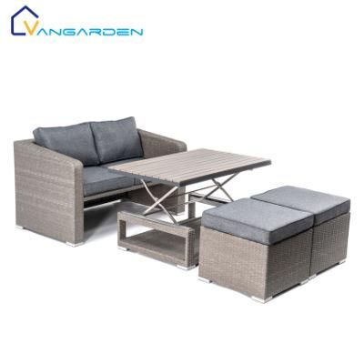 Popular Sale Modern Outdoor Garden Rattan Sofa Furniture with Adjustable Table