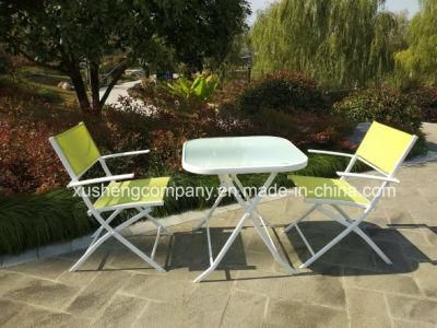 High Quality Dining Bistro Set with Foldable Table and Two Chairs