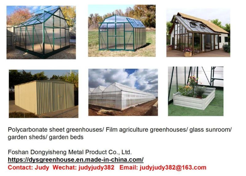 Customized Movable Sunroom with Polycarbonate Sheet Outdoor Furniture Greenhouse Rdga1008 -10mm