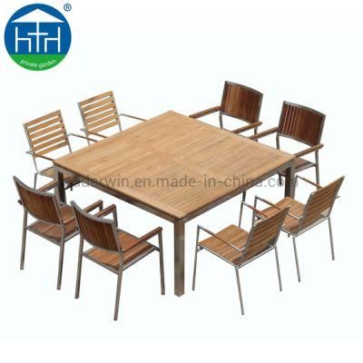 Patio Coffee Polywood Aluminum Dining Table and Chair Outdoor Garden Furniture