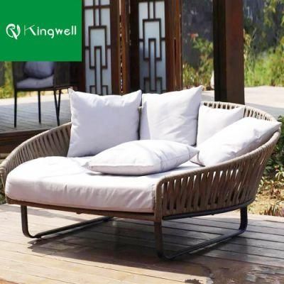 Trade Guarantee Customized Olifen Rope Luxury Daybed for Outdoor Garden