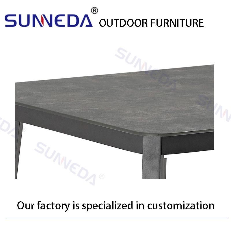 Aluminum Frame Metal Black Water Resistence High Quality Furniture Set