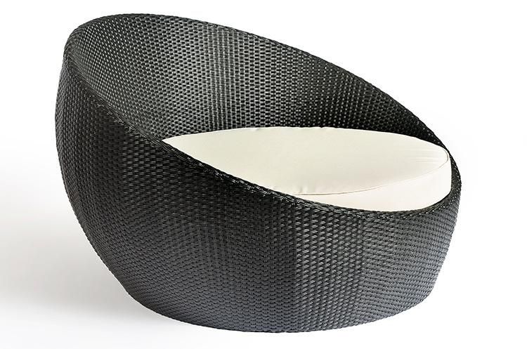 Outdoor Garden Furniture Set Round Rattan Sofa Bed with Side Table