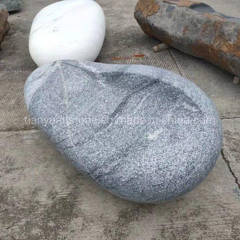 Handmade Granite Stone Outdoor Garden Decorative Curve Polish Bench Chair for Landscape