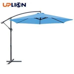 Uplion Offset Hanging Steel Frame Polyester Market Umbrella 10FT Outdoor Patio Parasol Umbrella