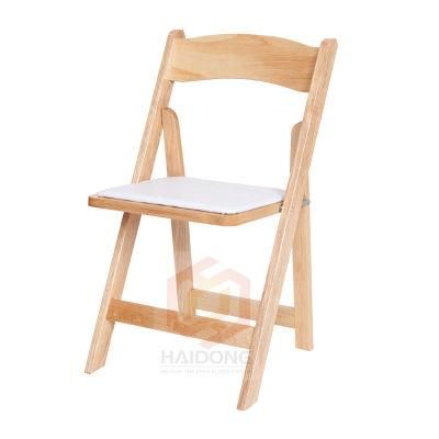 Natural Color Solid Wooden Folding Wedding Wimbledon Chair