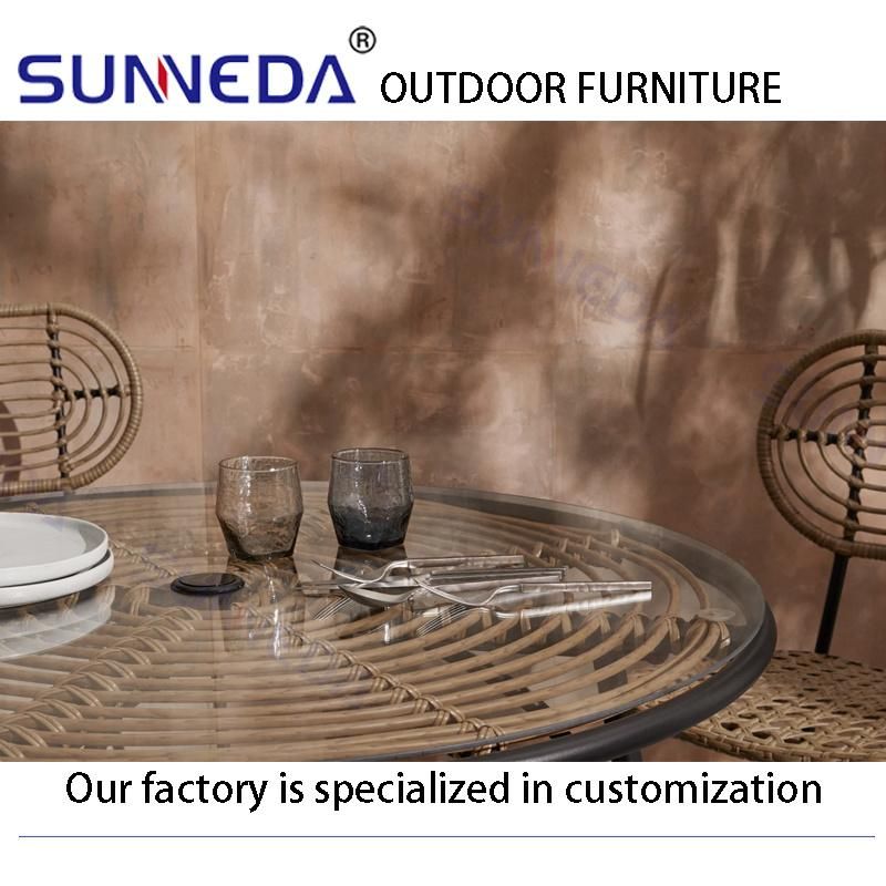 Elegant Straight Aluminum Quiet Easy Package Indoor Outdoor Chair Set