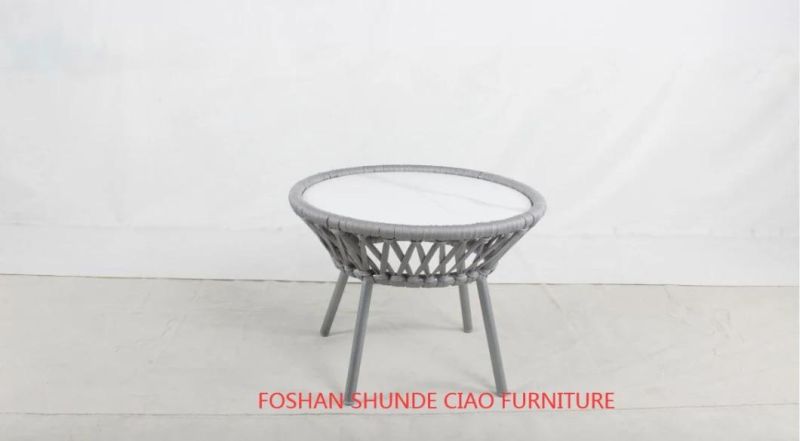 Hot Selling Europe-Style Garden Furniture Rope Luxury Outdoor Coffee Table