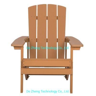Brand New Knock Down Pack Poly Wood Plastic Wood Adirondack Chair Garden Chair for Leisure Balcony with Carton Packing