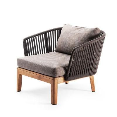 Factory Price Sectional Outdoor Aluminum Waterproof Popular All Weather Garden Rope Chair
