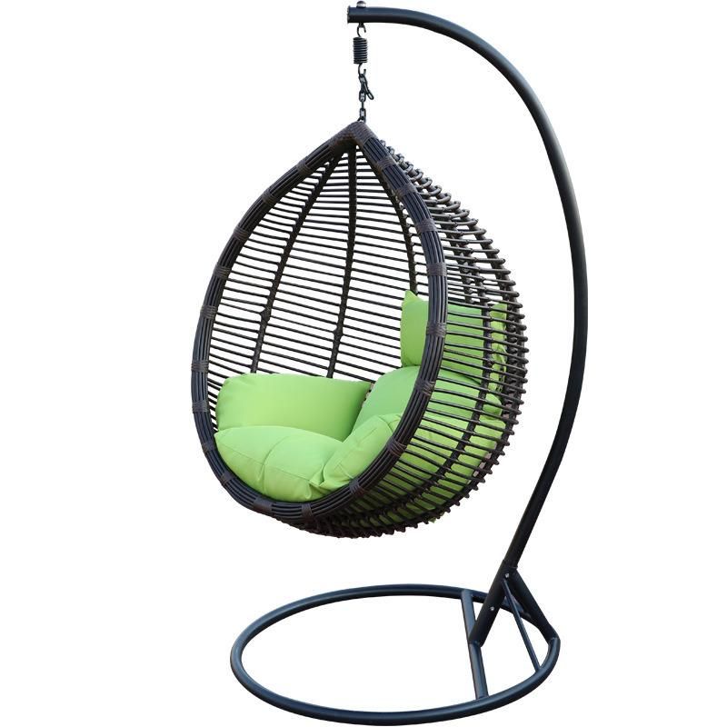 New Fashion Advanced Garden Hotel Furniture Rattan Hanging Swing Chair with Headrests