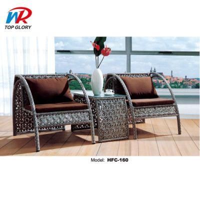 Waterproof Outdoor Furniture Rattan Table Chair Wicker Stacking Chair