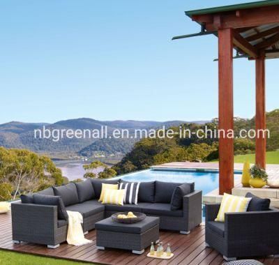 Outdoor Rattan Modular Lounge Suite Garden Patio Corner Sofa Furniture (GN-9032-1S)