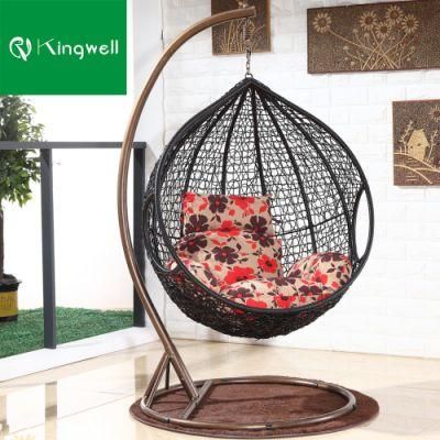 High Quality Outdoor Garden Round Rattan Wicker Hanging Swing Chair for Hotel Balcony Furniture